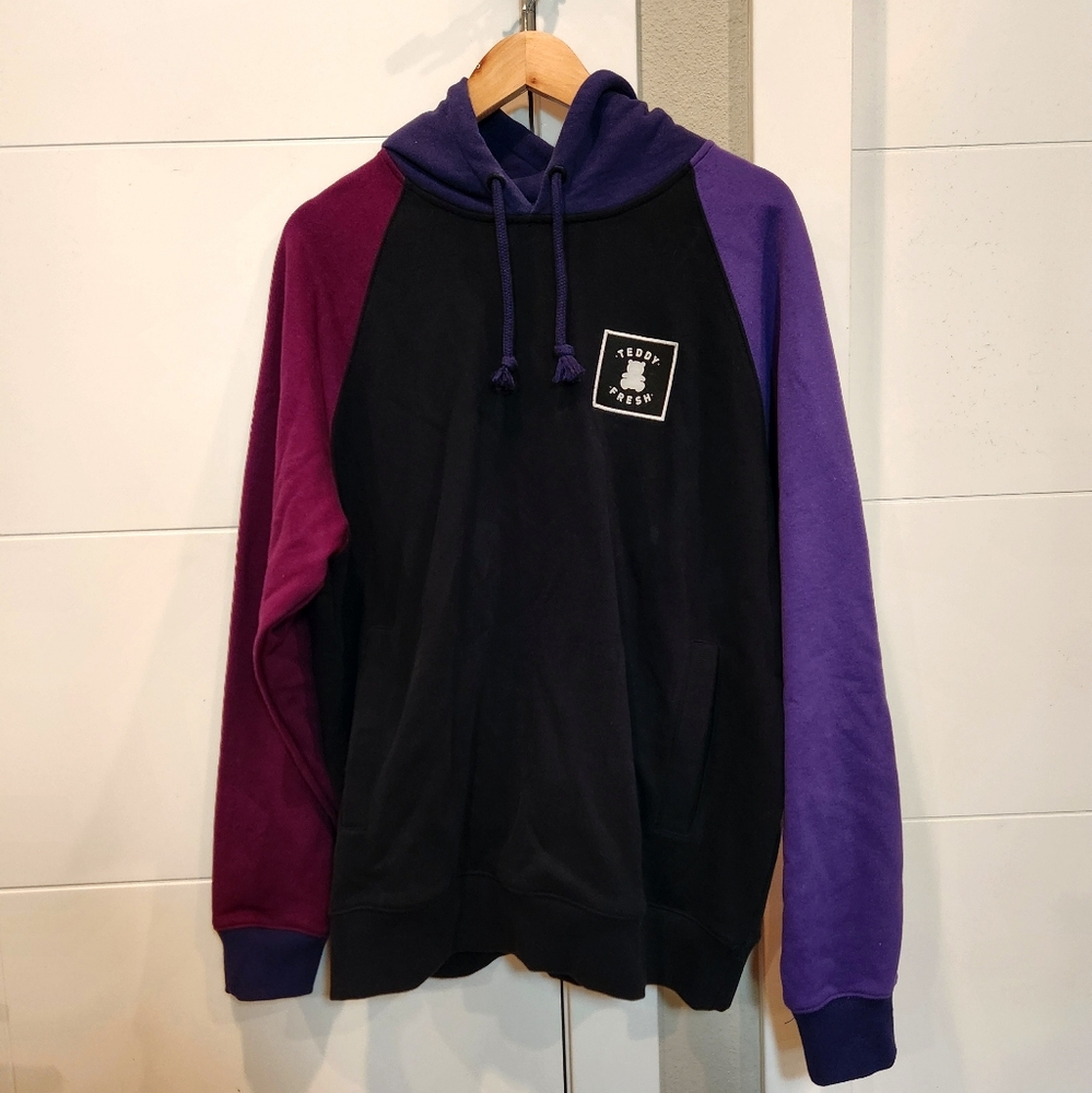 Teddy Fresh Color Block Hoodie Size L